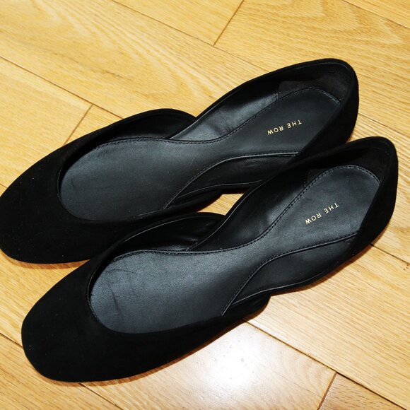 BNWT AW24 THE ROW GEMMA SUEDE BALLET FLATS 37 - Picture 2 of 10